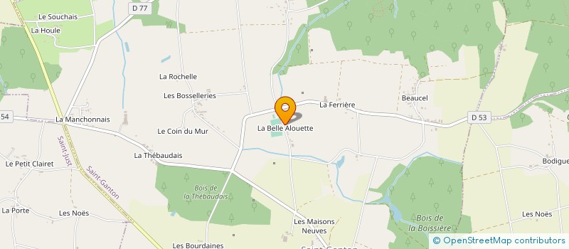 localisation de l'entreprise ENTREPRISE BODIGUEL GAUVIN à SAINT-GANTON