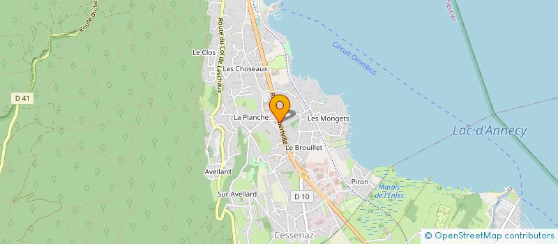 localisation de l'entreprise ENTREPRISE BOUCLIER à SEVRIER