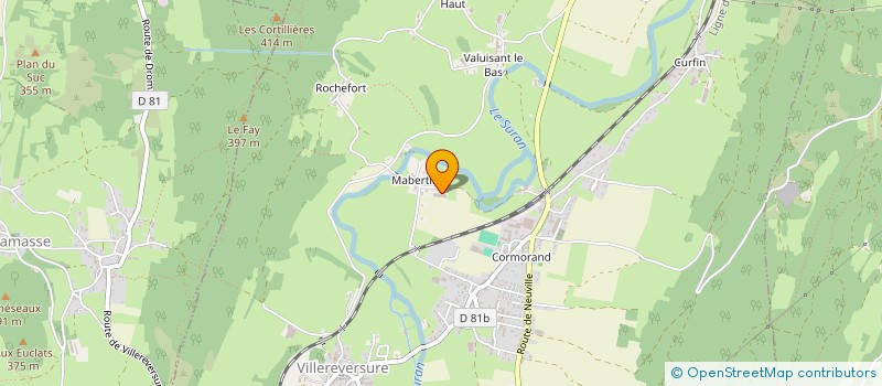 localisation de l'entreprise ENTREPRISE BOUHOT LE CHARPENTIER BOURGUIGNON  VILLEREVERSURE