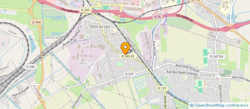 localisation de l'entreprise ENTREPRISE BOULMONT  CALAIS