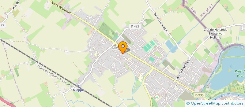 localisation de l'entreprise ENTREPRISE BOUQUET  NIEPPE