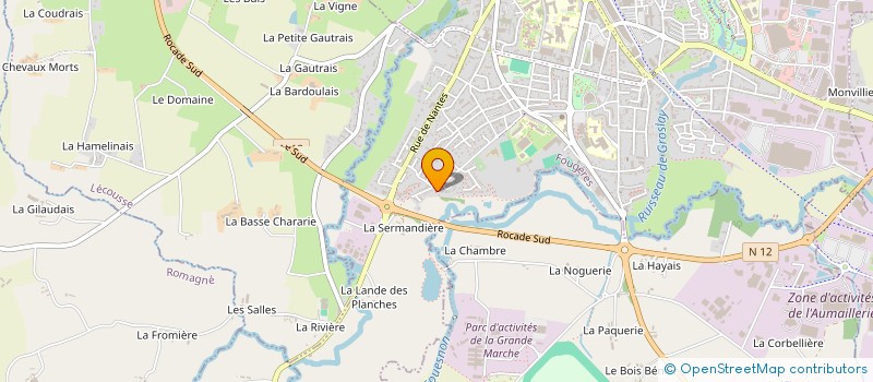 localisation de l'entreprise ENTREPRISE BOURGEON-DELAHAYE  FOUGERES