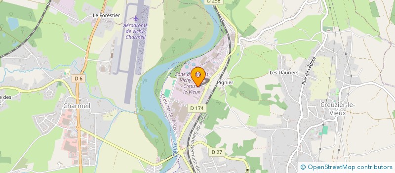 localisation de l'entreprise ENTREPRISE BOURRON à CREUZIER-LE-VIEUX