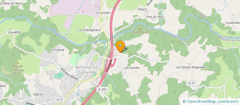 localisation de l'entreprise ENTREPRISE BOUTET à BESSINES-SUR-GARTEMPE