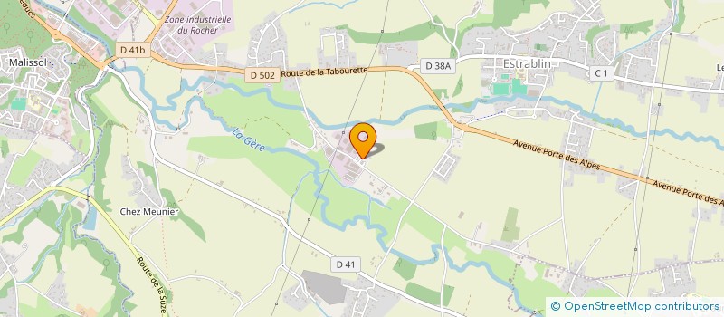 localisation de l'entreprise ENTREPRISE BOUVARD à ESTRABLIN