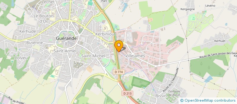 localisation de l'entreprise ENTREPRISE BROSSEAU  GUERANDE