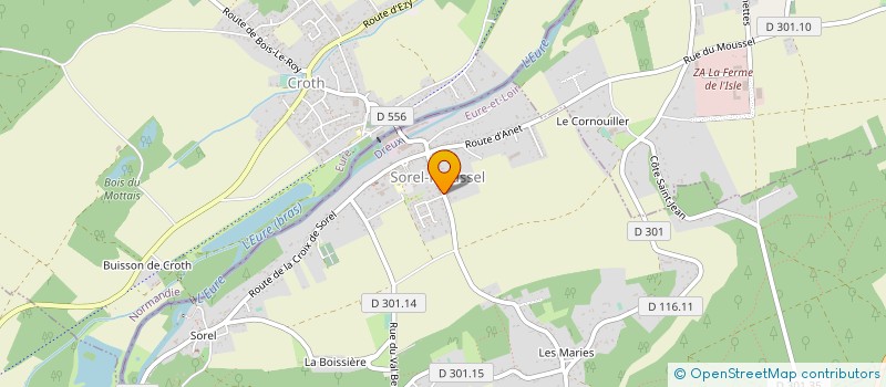 localisation de l'entreprise ENTREPRISE C.L.C. à SOREL-MOUSSEL