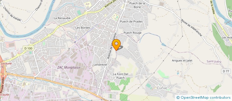 localisation de l'entreprise ENTREPRISE CABANEL à CUNAC