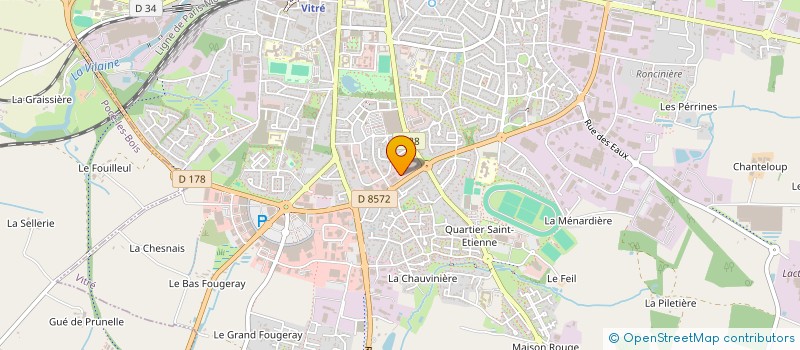 localisation de l'entreprise ENTREPRISE CADIEU  VITRE