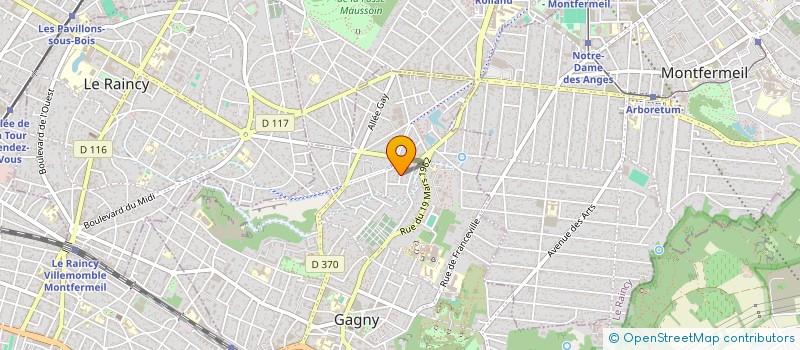 localisation de l'entreprise ENTREPRISE CALO à GAGNY