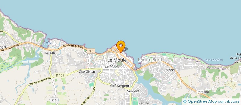 localisation de l'entreprise ENTREPRISE CARIBEENNE DE TRAVAUX PUBLICS à LE MOULE