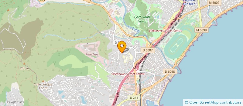 localisation de l'entreprise ENTREPRISE CAROSSO  VILLENEUVE-LOUBET