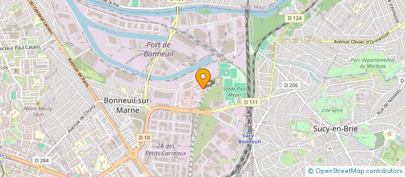 localisation de l'entreprise ENTREPRISE CERETTI à SUCY-EN-BRIE