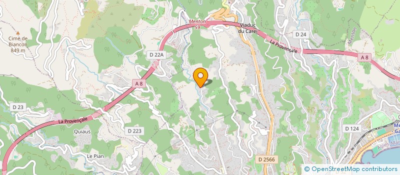 localisation de l'entreprise ENTREPRISE CERUTTI  MENTON