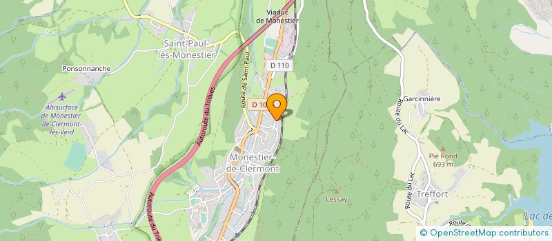 localisation de l'entreprise ENTREPRISE CHABUEL SARL  MONESTIER-DE-CLERMONT