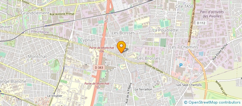 localisation de l'entreprise ENTREPRISE CHAFONT  VILLEURBANNE