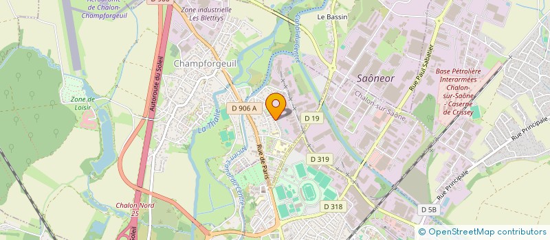 localisation de l'entreprise ENTREPRISE CHALONNAISE DE LOCATION à CHAMPFORGEUIL