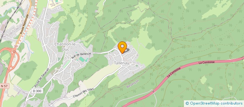 localisation de l'entreprise ENTREPRISE CHARLES CHANTIERS  TALLENAY