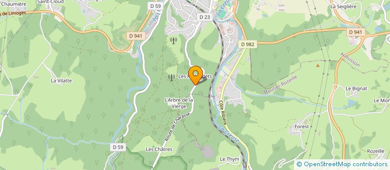 localisation de l'entreprise ENTREPRISE CHASSAIN à AUBUSSON