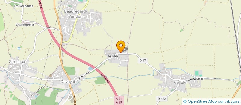 localisation de l'entreprise ENTREPRISE CHASTAING  DAVAYAT