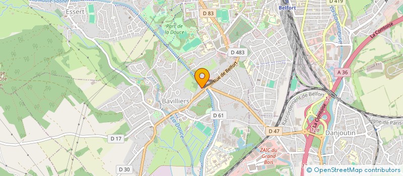 localisation de l'entreprise ENTREPRISE CHAUDEY ET COMPAGNIE à BAVILLIERS