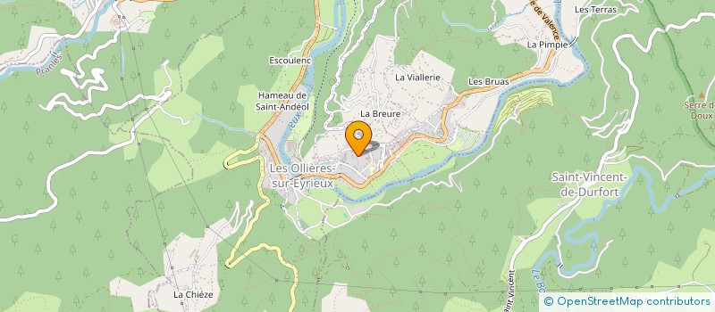 localisation de l'entreprise ENTREPRISE CHAZAL  LES OLLIERES-SUR-EYRIEUX