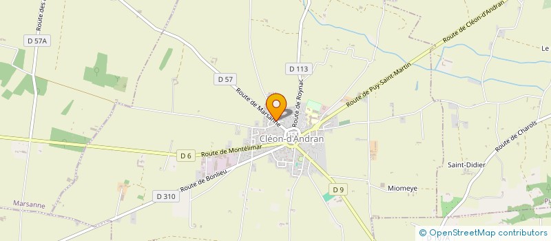 localisation de l'entreprise ENTREPRISE CHAZET  CLEON-D'ANDRAN