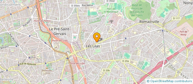 localisation de l'entreprise ENTREPRISE CHOUL à LES LILAS