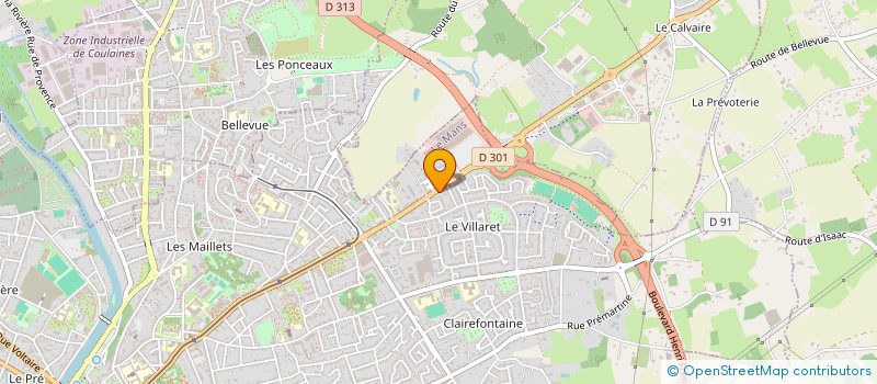 localisation de l'entreprise ENTREPRISE CHOUTEAU  LE MANS