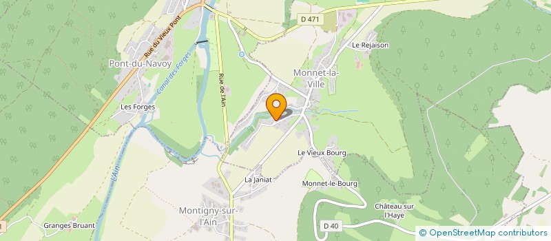 localisation de l'entreprise ENTREPRISE CHRISTOPHE PONCET  MONNET-LA-VILLE