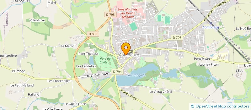 localisation de l'entreprise ENTREPRISE CINEMATOGRAPHIQUE DE L'OUEST à COMBOURG