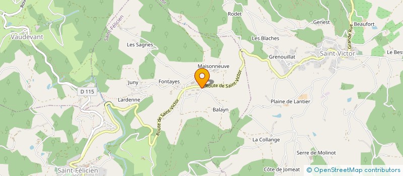 localisation de l'entreprise ENTREPRISE COLANGE à SAINT-FELICIEN
