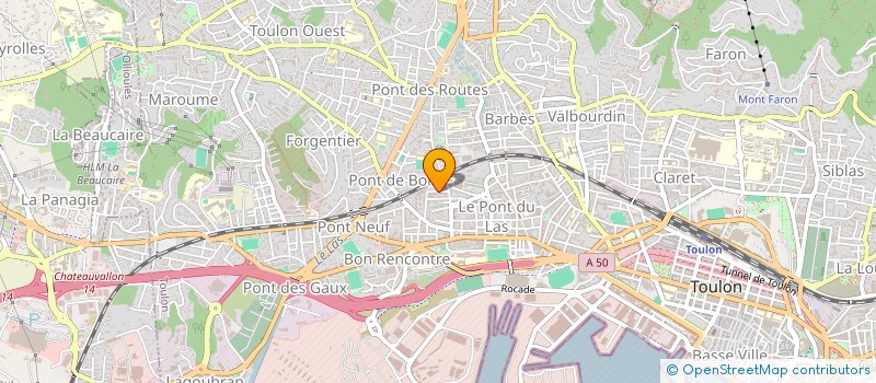 localisation de l'entreprise ENTREPRISE CONSTRUCTION VAROISE  TOULON