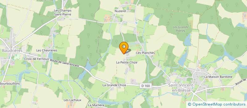 localisation de l'entreprise ENTREPRISE CORDIER à SAINT-VINCENT-EN-BRESSE