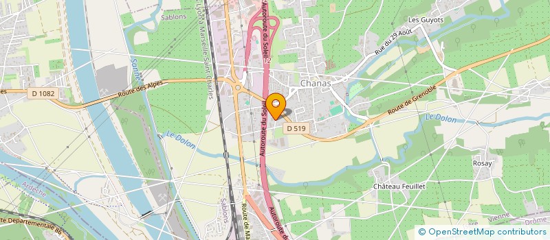 localisation de l'entreprise ENTREPRISE COULAUD  CHANAS