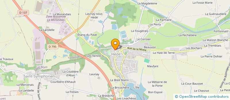 localisation de l'entreprise ENTREPRISE COURTIN THIERRY à HEDE-BAZOUGES