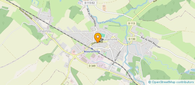 localisation de l'entreprise ENTREPRISE D INSERTION TREMPLIN à BEAURAINVILLE