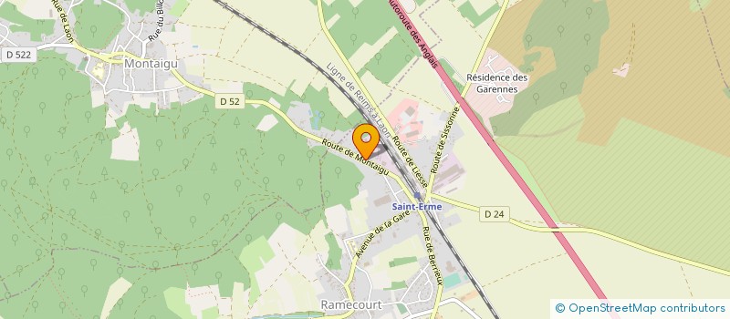 localisation de l'entreprise ENTREPRISE DANET à SAINT-ERME-OUTRE-ET-RAMECOURT