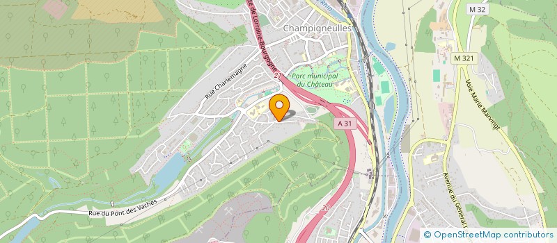 localisation de l'entreprise ENTREPRISE DARGENT XAVIER  CHAMPIGNEULLES