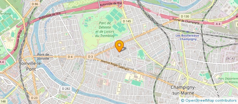 localisation de l'entreprise ENTREPRISE DAVID SOREL  CHAMPIGNY-SUR-MARNE