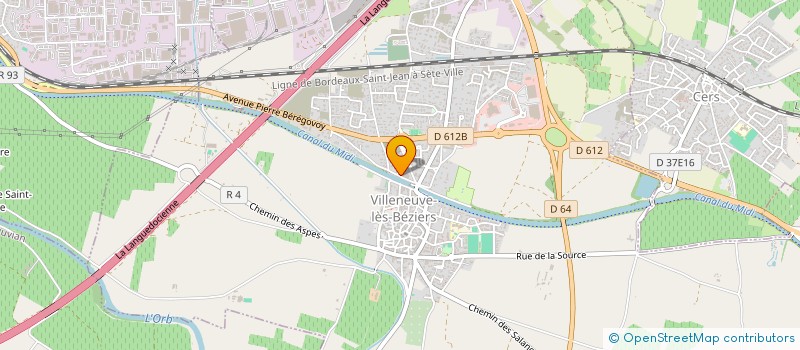 localisation de l'entreprise ENTREPRISE DE BATIMENT ASTRE à VILLENEUVE-LES-BEZIERS