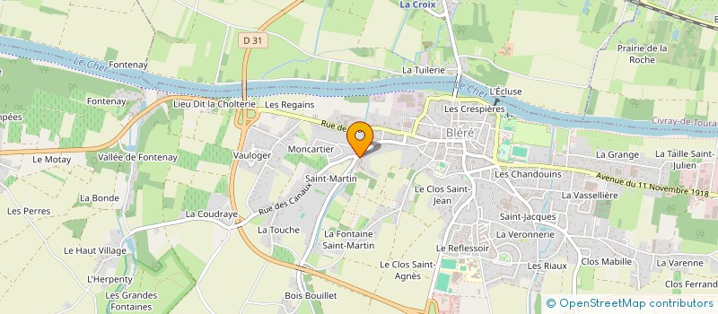 localisation de l'entreprise ENTREPRISE DE BATIMENT DA COSTA ASSOCIES à BLERE