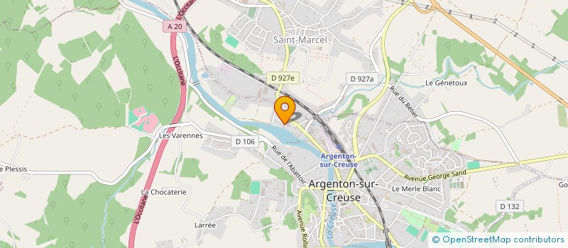 localisation de l'entreprise ENTREPRISE DE BATIMENT DU BERRY à ARGENTON-SUR-CREUSE