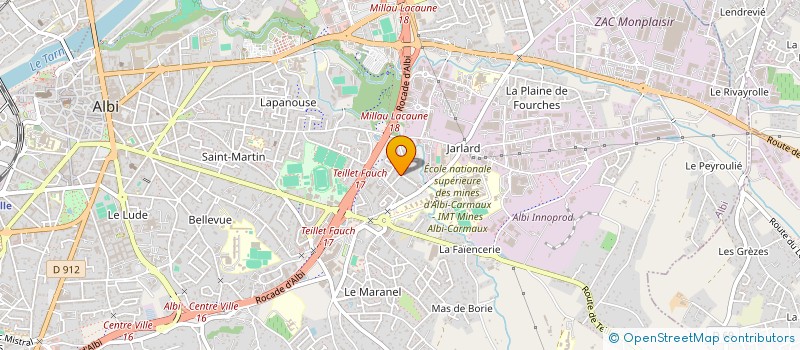 localisation de l'entreprise ENTREPRISE DE BATIMENTS MIDI-PYRENEES PAR ABREVIATION E.B.M.P  ALBI