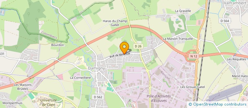 localisation de l'entreprise ENTREPRISE DE BATIMENTS SYLVESTRE à DAMIGNY