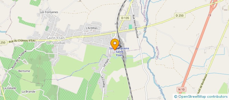 localisation de l'entreprise ENTREPRISE DE CONSTRUCTION  SAINT-YZAN-DE-SOUDIAC