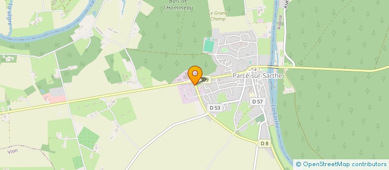 localisation de l'entreprise ENTREPRISE DE CONSTRUCTION DE L'OUEST  PARCE-SUR-SARTHE