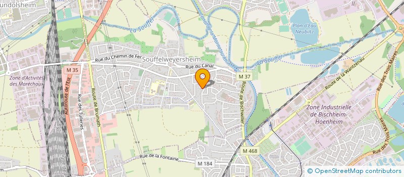 localisation de l'entreprise ENTREPRISE DE CONSTRUCTION ET DE CREPISSAGE GANZITTI RENE à SOUFFELWEYERSHEIM
