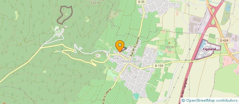 localisation de l'entreprise ENTREPRISE DE CONSTRUCTION REALE  KINTZHEIM