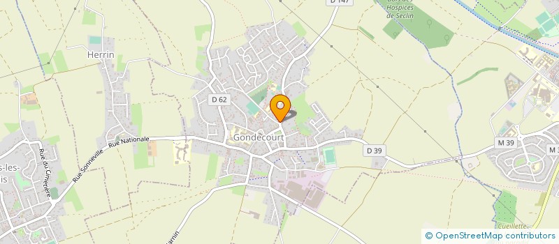 localisation de l'entreprise ENTREPRISE DE COUVERTURE DU NORD à GONDECOURT